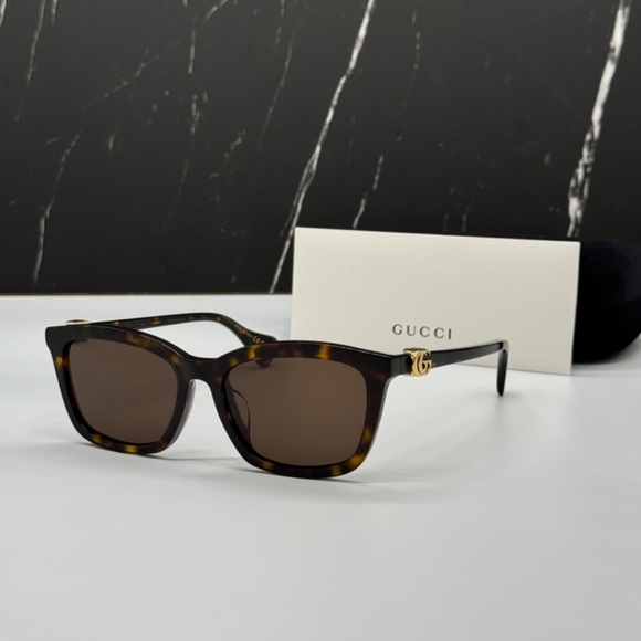 NEW GG1596SK 003 GUCCI HAVANA BROWN UNISEX GUCCI SUNGLASSES - Picture 1 of 13